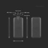 Power bank V-TAC 10000mAh slim type C czarny VT-3527